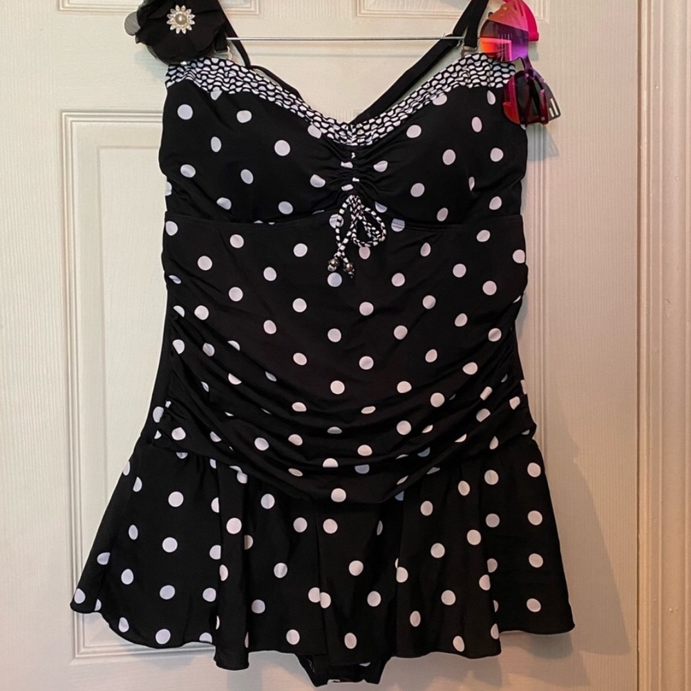 Polka Dot Swimdress Swimsuit